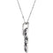 14k White Gold .50 Cttw. Black and White Diamond Necklace