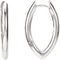 Round Tube Hoop Earrings, Sterling Silver (24.30X14.25 mm)