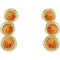 Citrine Three-Stone Ear Climbers, 14k Yellow Gold