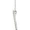 Diamond Geometric Rectangle Necklace in Rhodium-Plated 14k White and Yellow Gold, 16-18" (1/3 Ctw, Color H+, Clarity I1 )