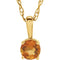 Children's Imitation Citrine 'November' Birthstone 14k Yellow Gold Pendant Necklace, 14"