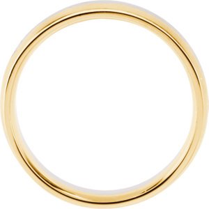 14k Yellow and White Gold Brushed-Satin 6mm Comfort-Fit Two-Tone Band