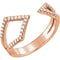 Diamond Geometric Ring, 14k Rose Gold (1/5 Ctw, Color GH, Clarity I1), Size 6.75