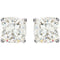 Charles and Clovard 14k Yellow Gold Antique Square Moissanite Solitaire Earrings