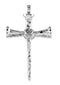 Nail Cross Rhodium-Plated 14k White Gold Pendant (59.5X35.25MM)