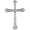 Diamond Fleur-de-Lis Cross Rhodium-Plated 14k White Gold Pendant (.33 Ctw, H+ Color, I1 Clarity)