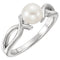 Platinum Freshwater Cultured Pearl Ichthys Ring (6.5-7.00mm)