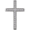 Diamond Chapel Cross Rhodium-Plated 14k White Gold Pendant (.25 Ctw, H+ Color, I1 Clarity)