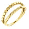 Rope Trim and Flat Granulated Bead Twin Stacking Ring, 14k Yellow Gold, Size 5.75