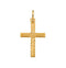 Childrens 14k Yellow Gold Heart Cross Pendant