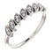 Platinum Slim-Profile Diamond Leaf Comfort-Fit Ring (1/8 Ctw, Color GH, Clarity SI2-SI3), Size 6.5