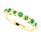 Emerald 7-Stone 3.25mm Ring, 14k Yellow Gold