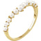 White Freshwater Cultured Pearl Ring, 14k Yellow Gold, Size 7 (2.50MM, 2.10MM, 2.40MM, 2.30MM, 2.00MM)