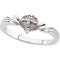 Ave 369 'The Gift Wrapped Heart' Cross Rhodium Plated 14k White Gold Chastity Ring, 7MM