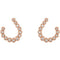 Diamond Crescent J-Hoop Earrings, 14k Rose Gold (.25 Ctw, GH Color, I1 Clarity)