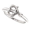 Girl's Platinum Cross with Heart Youth Ring