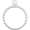 White Freshwater Cultured Pearl Stackable Beaded Ring, Rhodium-Plated 14k White Gold (5.5-6mm)