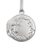 Embossed Treflée Botonee Cross Rhodium-Plated 14k White Gold Round Locket Pendant