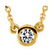 14k Yellow Gold Diamond Solitaire Necklace