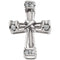 Diamond Unity Cross Rhodium-Plated Sterling Silver Pendant (.08 Ct, H Color, I2 Clarity)