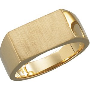 14k Yellow Gold Men's Signet Ring