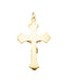 Fleur-de-Lis Crucifix 24k Gold-Plated Sterling Silver Pendant (49.9X30.9MM)