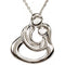 Sterling Silver Couples Embrace Pendant Necklace 18"