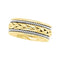 8mm 18k Yellow Gold and Platinum, Two-Tone Hand Woven Comfort Fit Band, Size 8