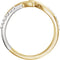 Diamond Bypass Ring, Rhodium-Plated 14k Yellow and White Gold, Size 7 (.125 Ctw, G-H Color, I1 Clarity)