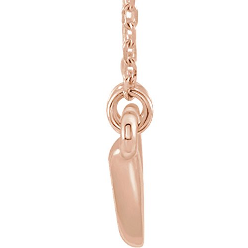 Mirror-Polished Horn Necklace, 14k Rose Gold, 18"