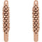 Diamond Freeform J-Hoop Earrings, 14k Rose Gold (.1 Ctw, G-H Color, I1 Clarity )