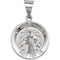 14k White Gold Round Hollow St. Jude Medal (14.75 MM)