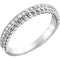 Diamond Beaded Ring, Rhodium-Plated 14k White Gold (1/4 Ctw, Color G-H, Clarity I1), Size 7.5
