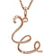 5-Stone Diamond Letter 'W' Initial 14k Rose Gold Pendant Necklace, 18" (.03 Cttw, GH, I1)