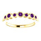 Amethyst 7-Stone 3.25mm Ring, 14k Yellow Gold