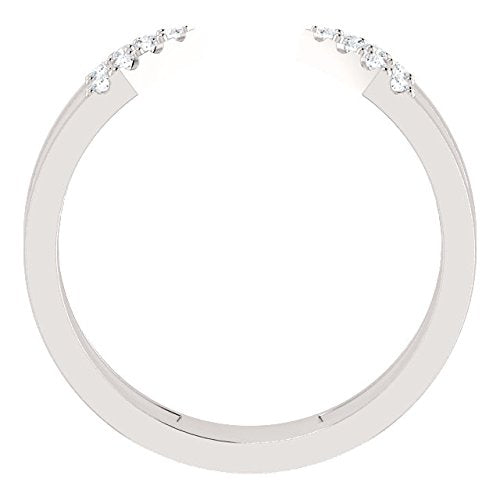 Platinum Diamond Geometric Ring (1/8 Ctw, Color G-H, Clarity SI2-SI3), Size 6