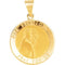 14k Yellow Gold Round Hollow Benedict XVI Pope Medal (18.7 MM)