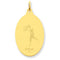 24k Gold-Plated Sterling Silver St. Christopher Basketball Medal