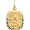 14k Yellow Gold Angel Pendant Medal (12x11 MM)