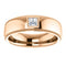 Men's 14k Rose Gold Diamond 6.8mm Milgrain Band (.25 Ctw, Color G-H, SI2-SI3 Clarity) Size 10