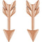 Satin-Finish Arrow Earrings, 14k Rose Gold