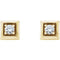 Diamond Square Earrings, 14k Yellow Gold (.125 Ctw,GH Color, I1 Clarity)