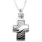 Sterling Silver Cross Ash Holder Necklace, 18"