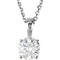 Diamond Pendant Necklace in 14k White Gold, 18" (.50 Cttw)