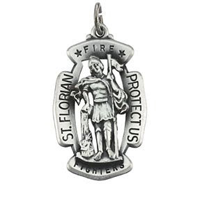Sterling Silver St. Florian Medal (30x20 MM)