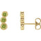 Peridot Three-Stone Ear Climbers, 14k Yellow Gold