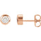 Diamond Stud Earrings, 14k Rose Gold (1 Cttw, Color GH, Clarity I1)