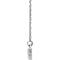 Graduated Bezel Set Diamond Necklace in Rhodium-Plated 14k White Gold, 16-18" (1/5 Ctw, Color G-H, Clarity I1)