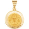 14k Yellow Gold Round Hollow Confirmation Medal (15 MM)