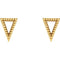 Petite Triangle Bead Trim Stud Earrings, 14k Yellow Gold